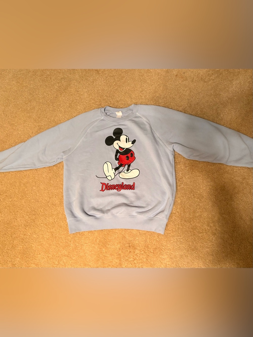 Women’s medium Vintage Disneyland Mickey Mouse Crewneck Sweatshirt - Light Blue